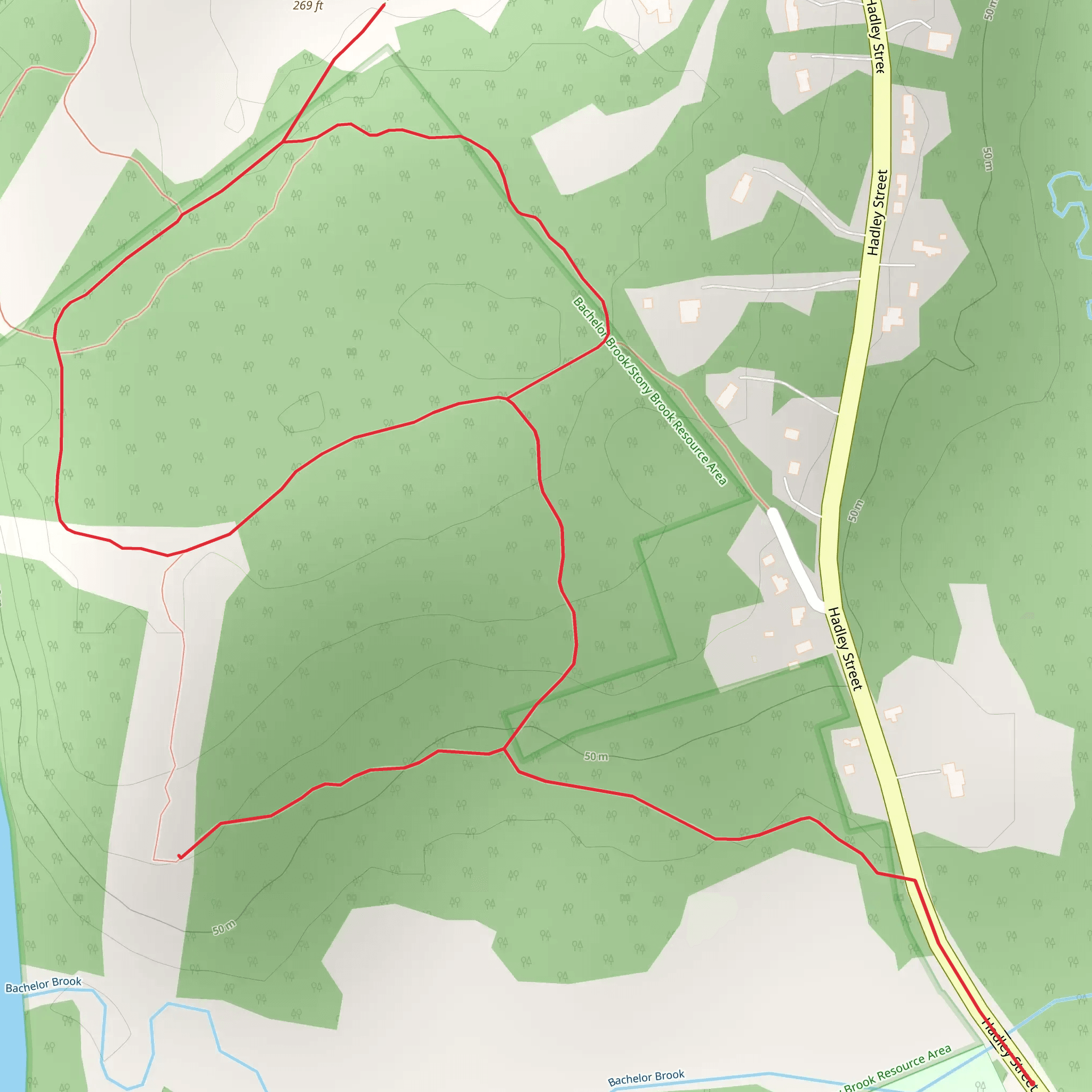 Dry Brook Hill Loop Trail mobile static map