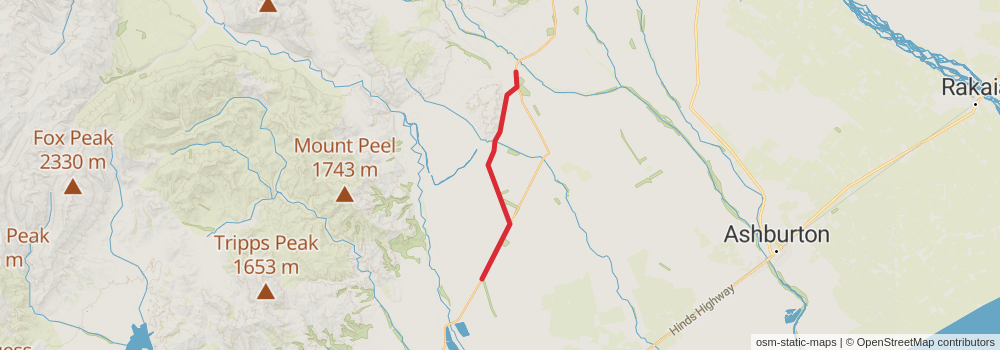 Te Araroa South Island stage 42 Map