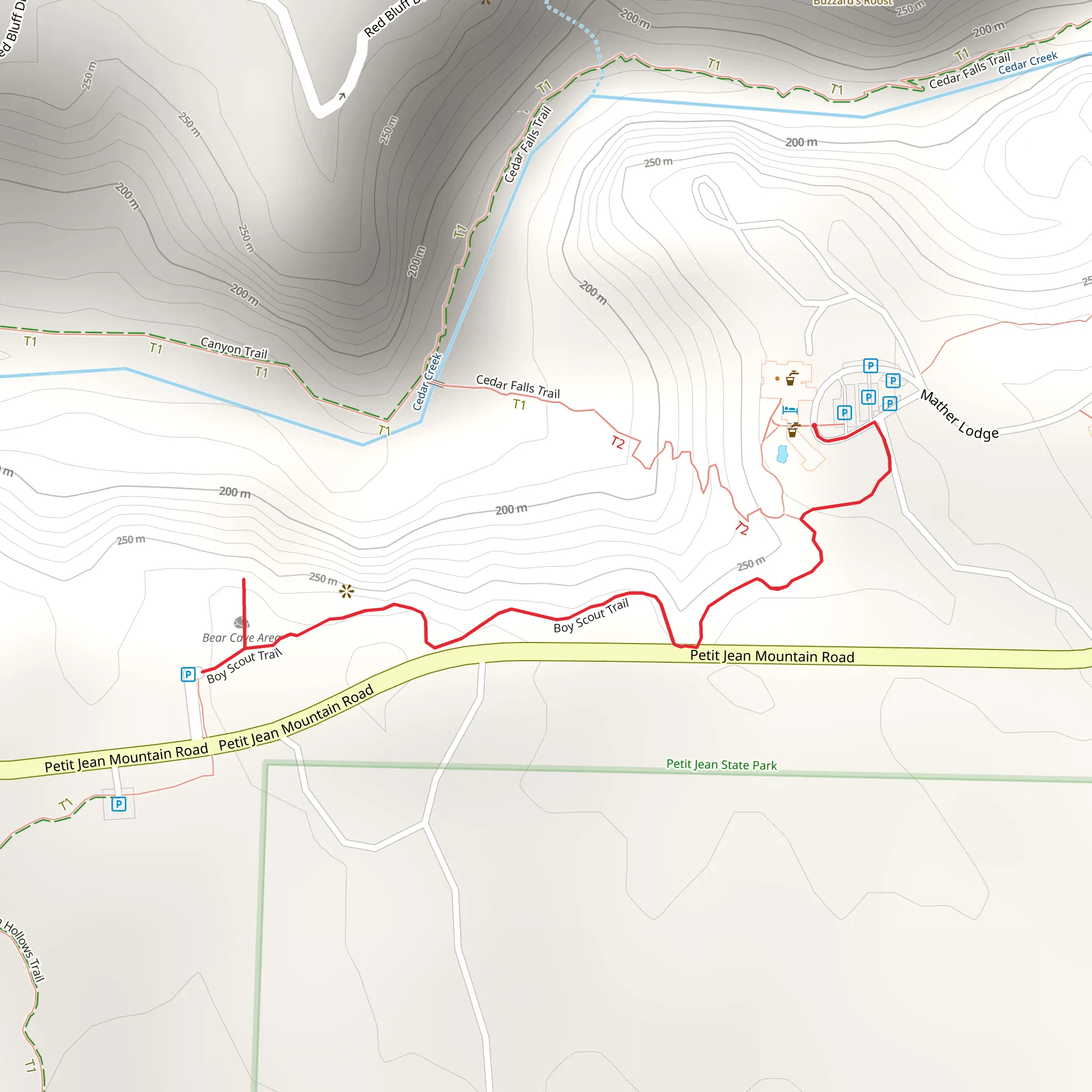 Boy Scout Trail mobile static map