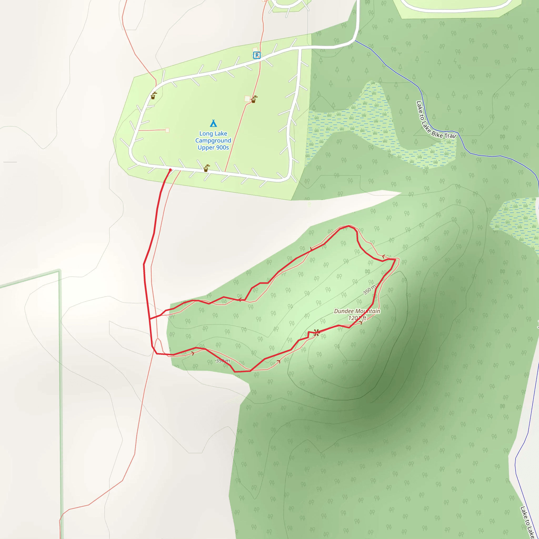 Dundee Mountain Loop mobile static map