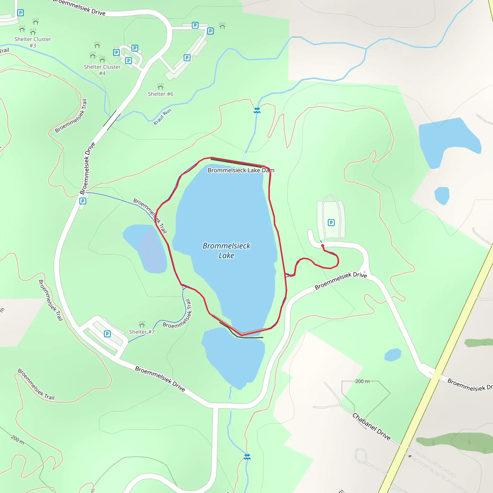Brommelsieck Lake Loop mobile static map