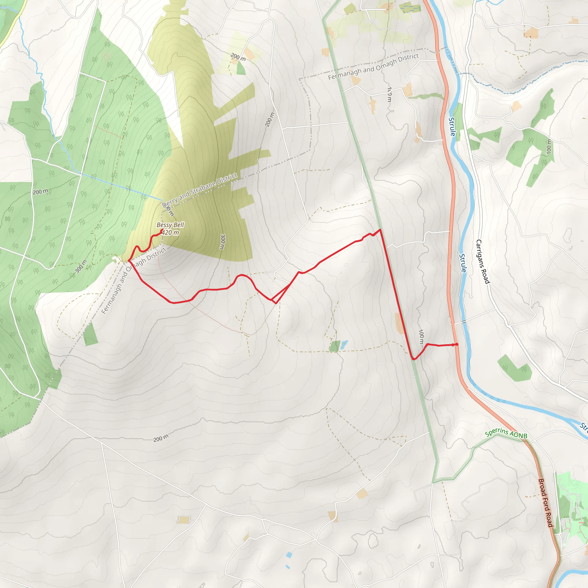 Bessy Bell East mobile static map