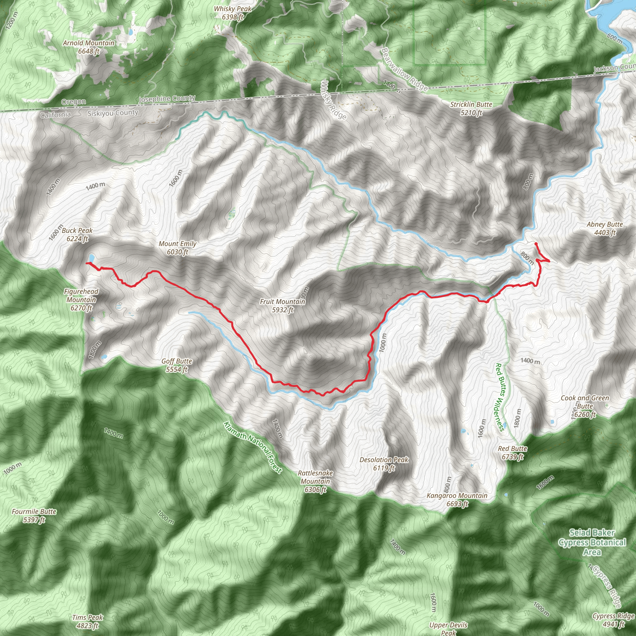 Azalea Lake via Butte Fork Trail mobile static map