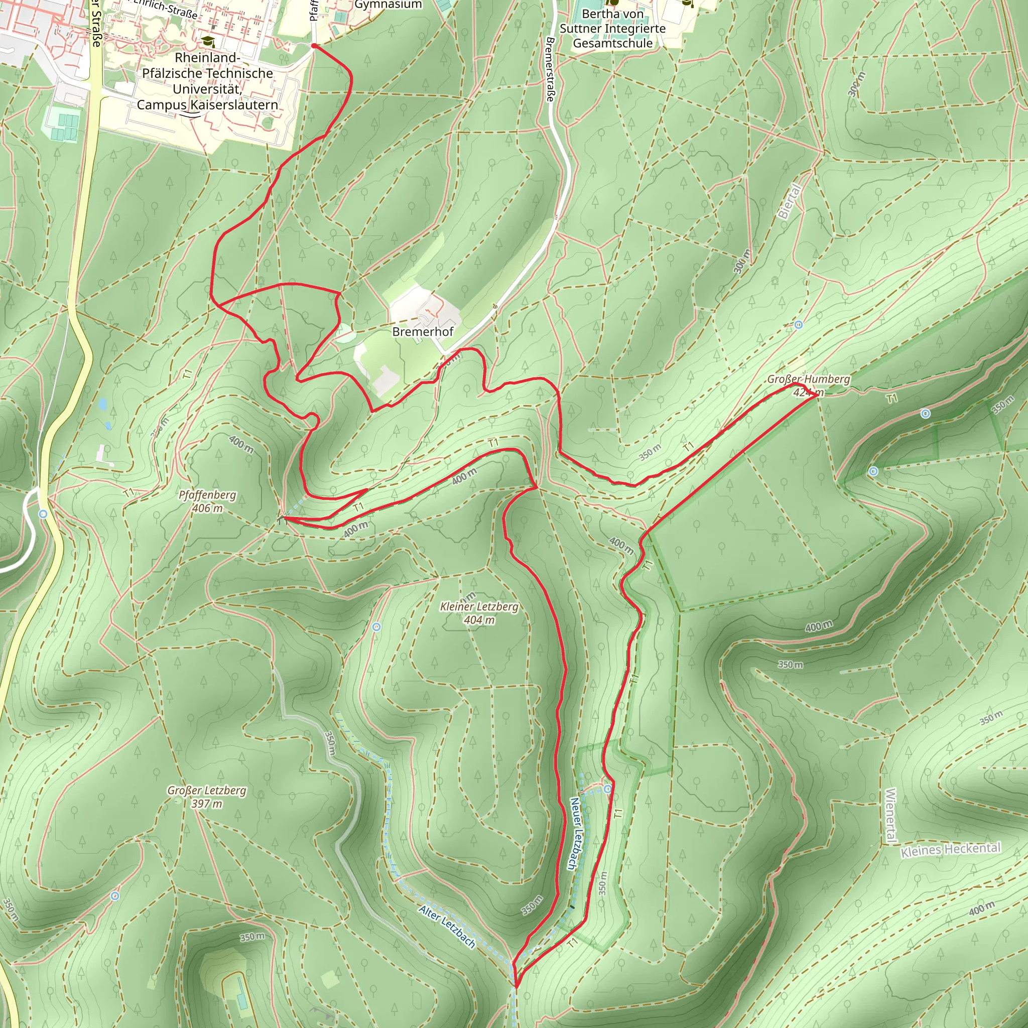 Hambergturm via Pfaelzer Waldpfad mobile static map