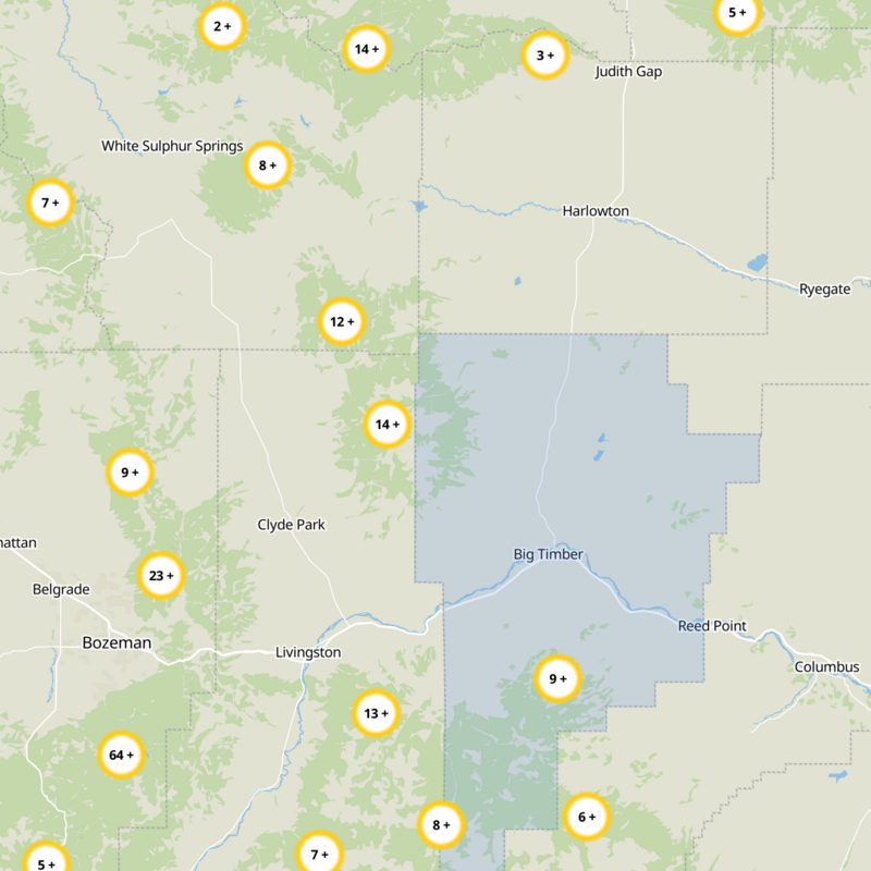 Sweet Grass County Static Map