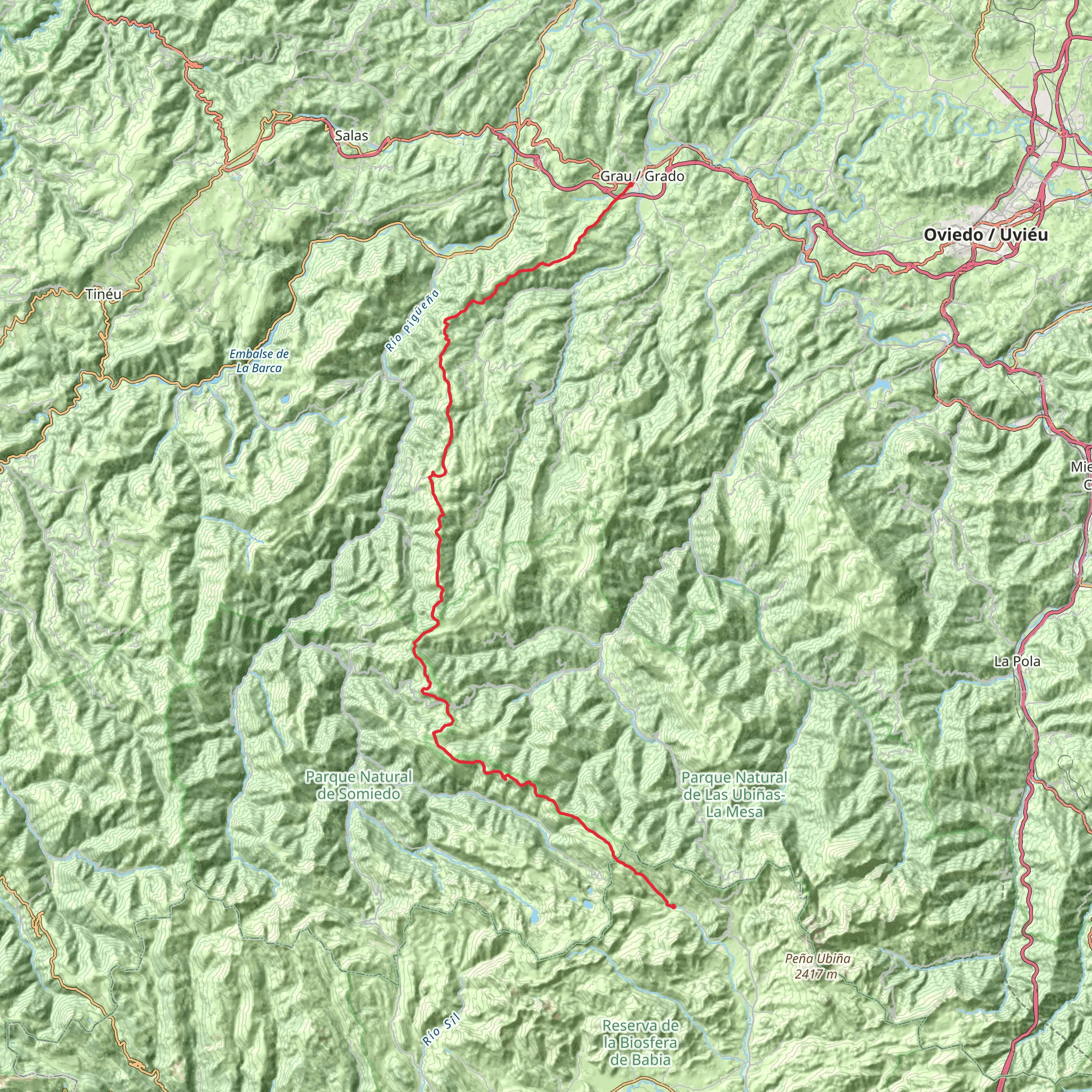 GR 101 Camino Real del Puerto de la Mesa mobile static map