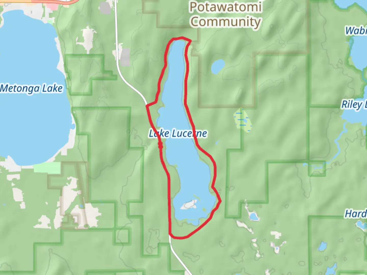 An image depicting the trail Lake Lucerne Loop and its surrounding area.