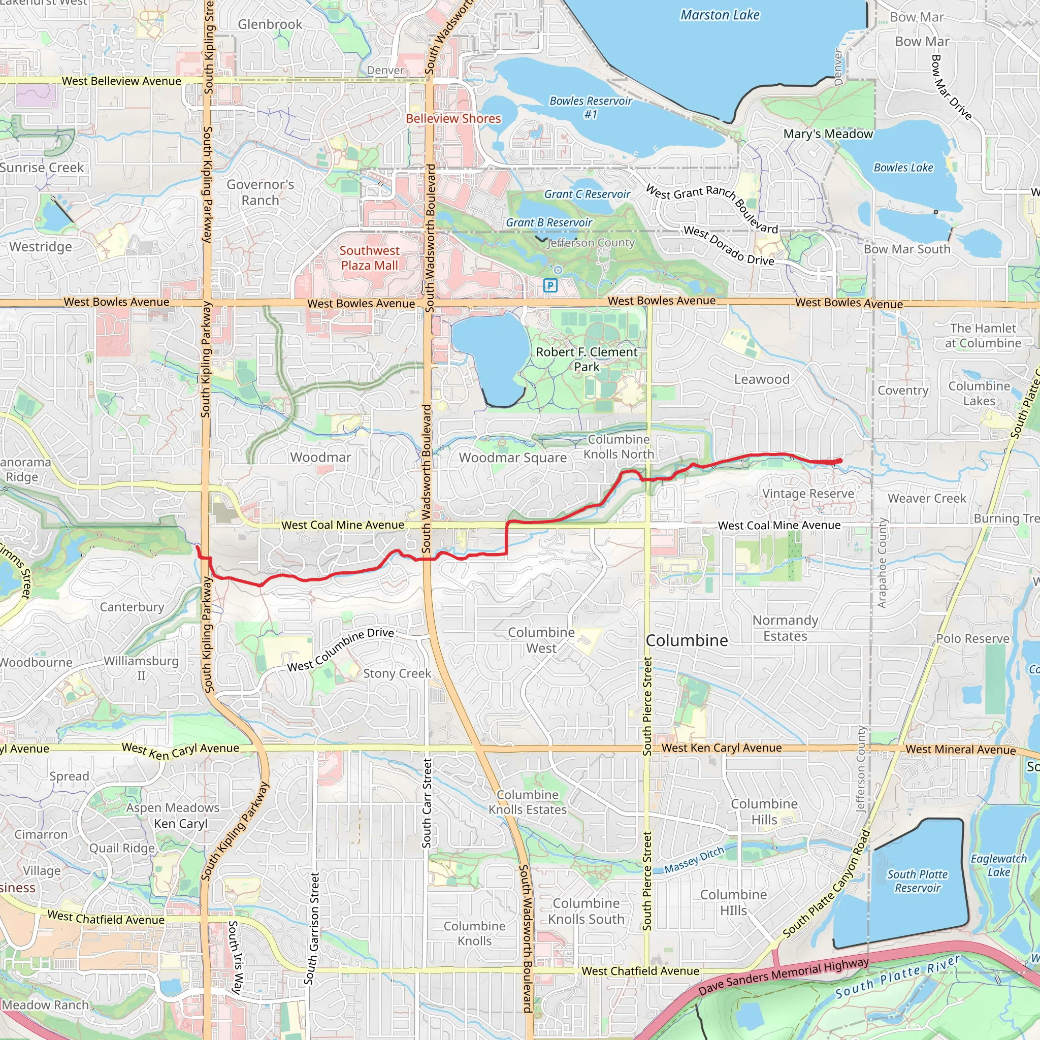 Dutch Creek Trail mobile static map