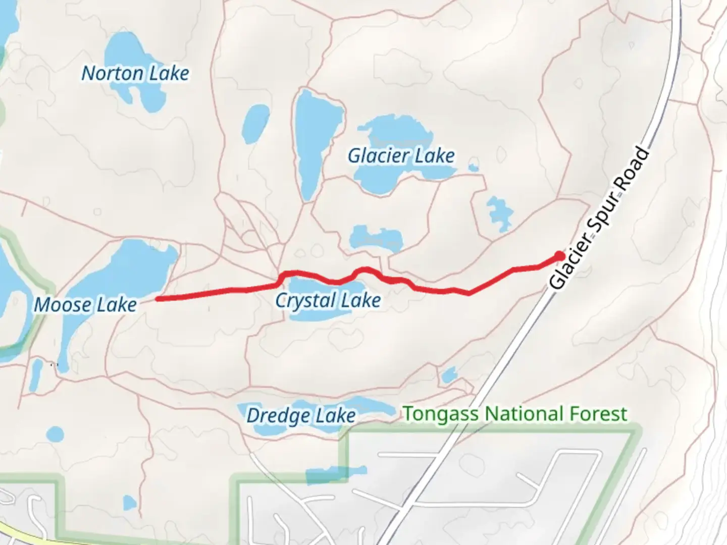 An image depicting the trail Crystal Lake Trail and its surrounding area.