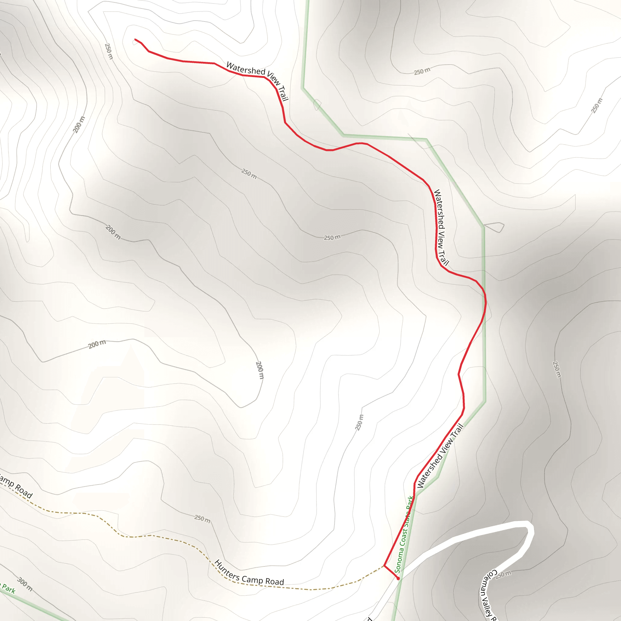 Watershed View Trail mobile static map