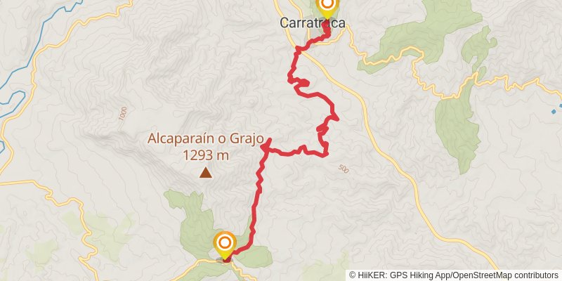 Andalucian Coast to Coast Walk stage 12 Map