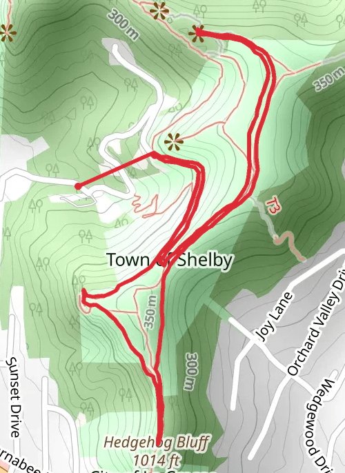 Shelby Butterfly trails mobile static map