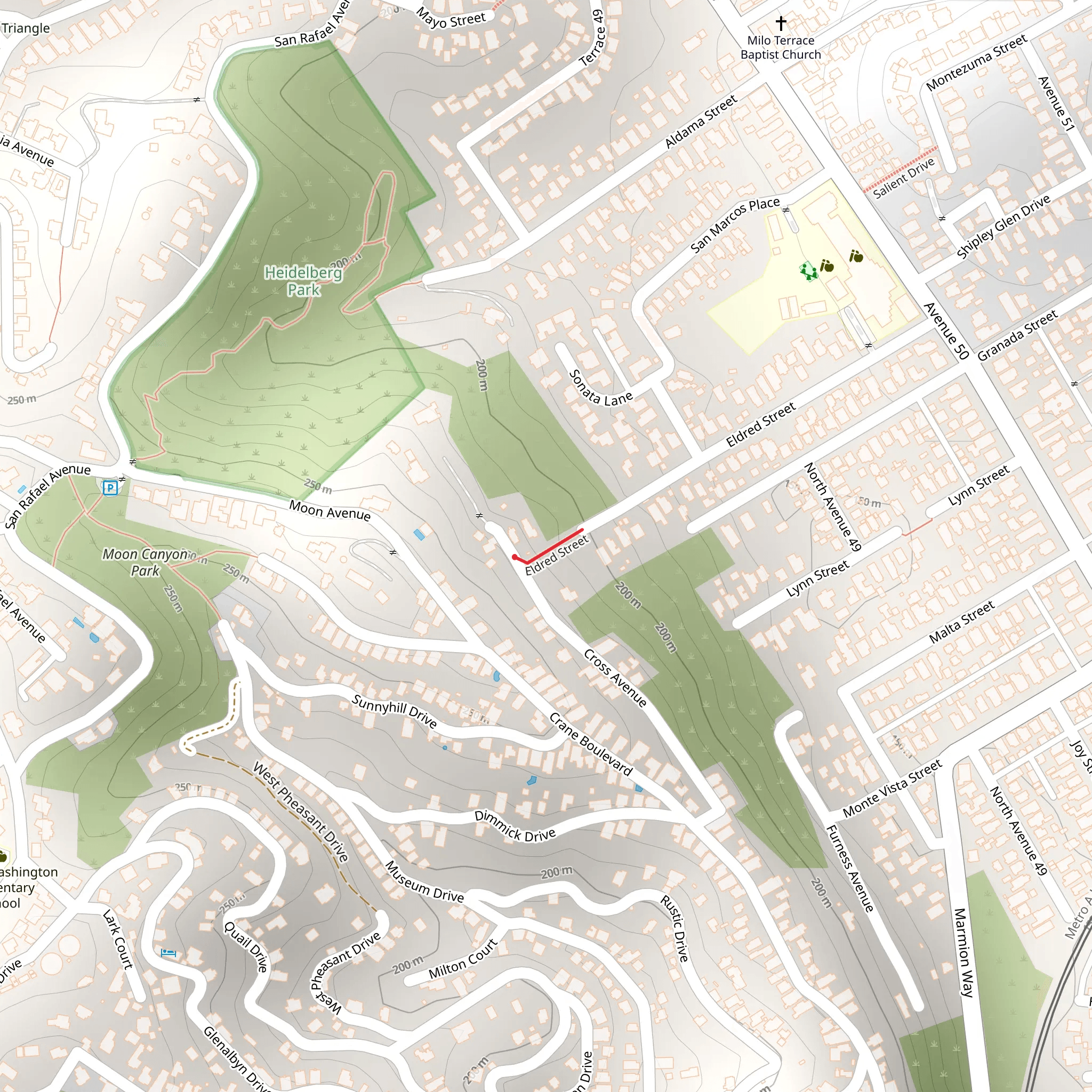 Eldred Street mobile static map