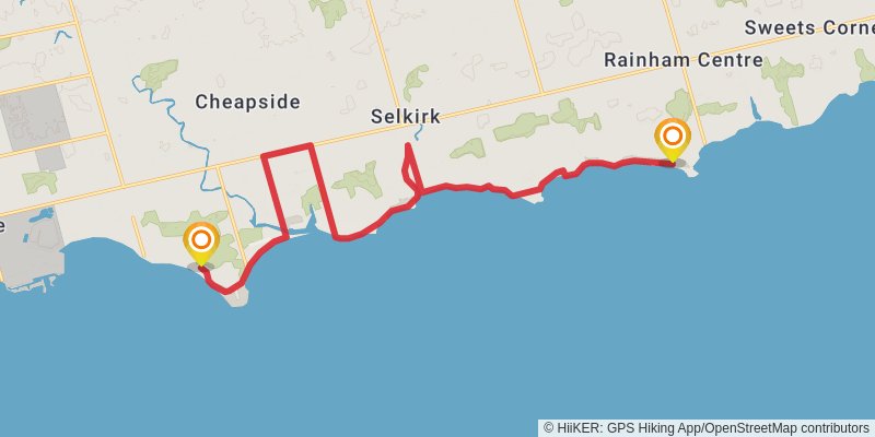 Waterfront Trail stage 40 Map