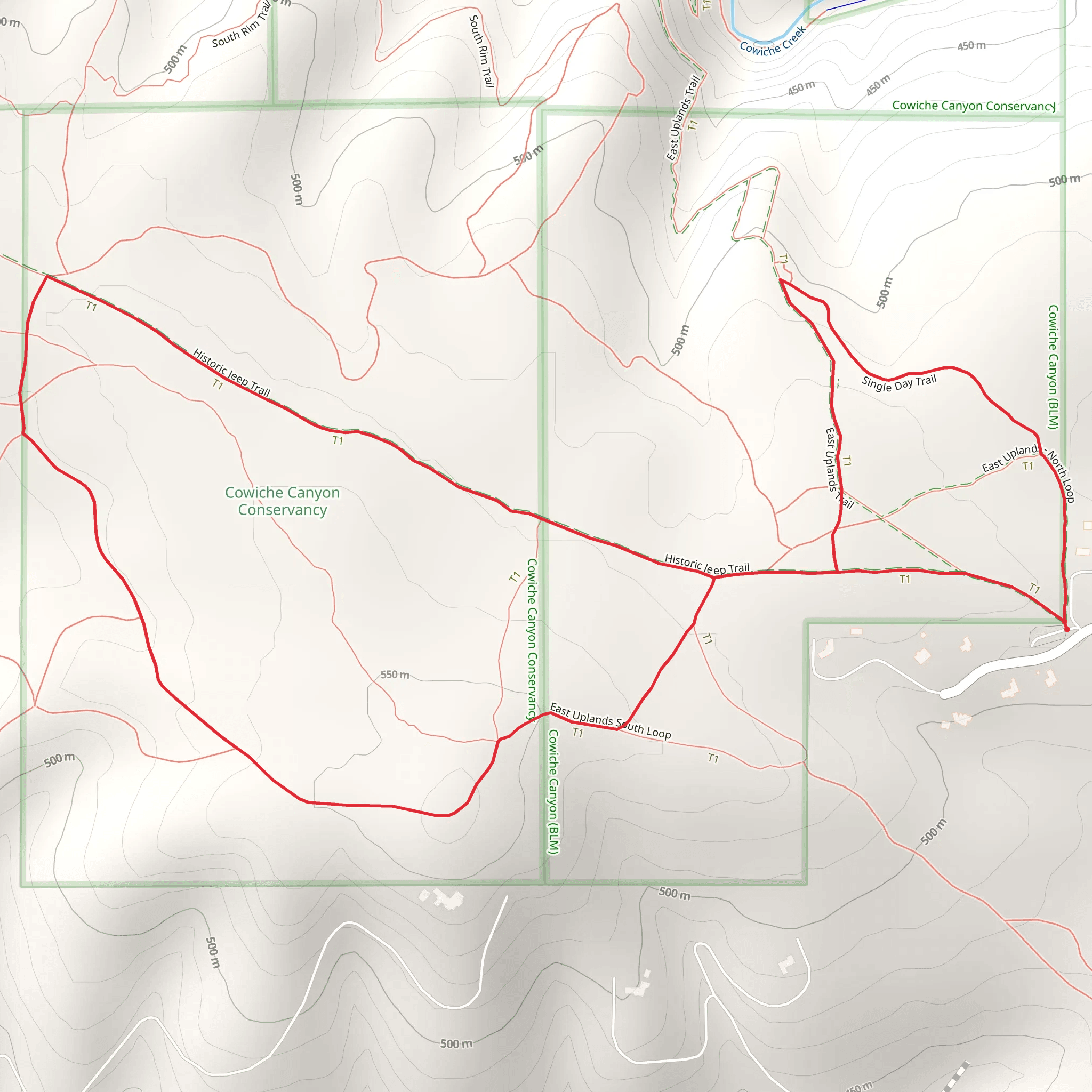 Single Day and Historic Jeep Loop Trail mobile static map