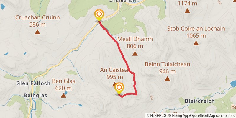 An Caisteal and Beinn a'Chròin Loop stage 2 Map