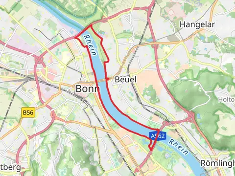 Boon and River Rhine Loop via Kennedybrucke