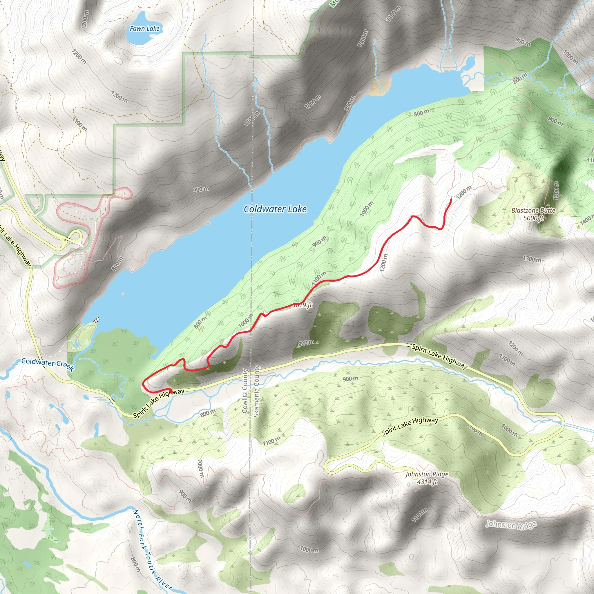 South Coldwater Trail mobile static map