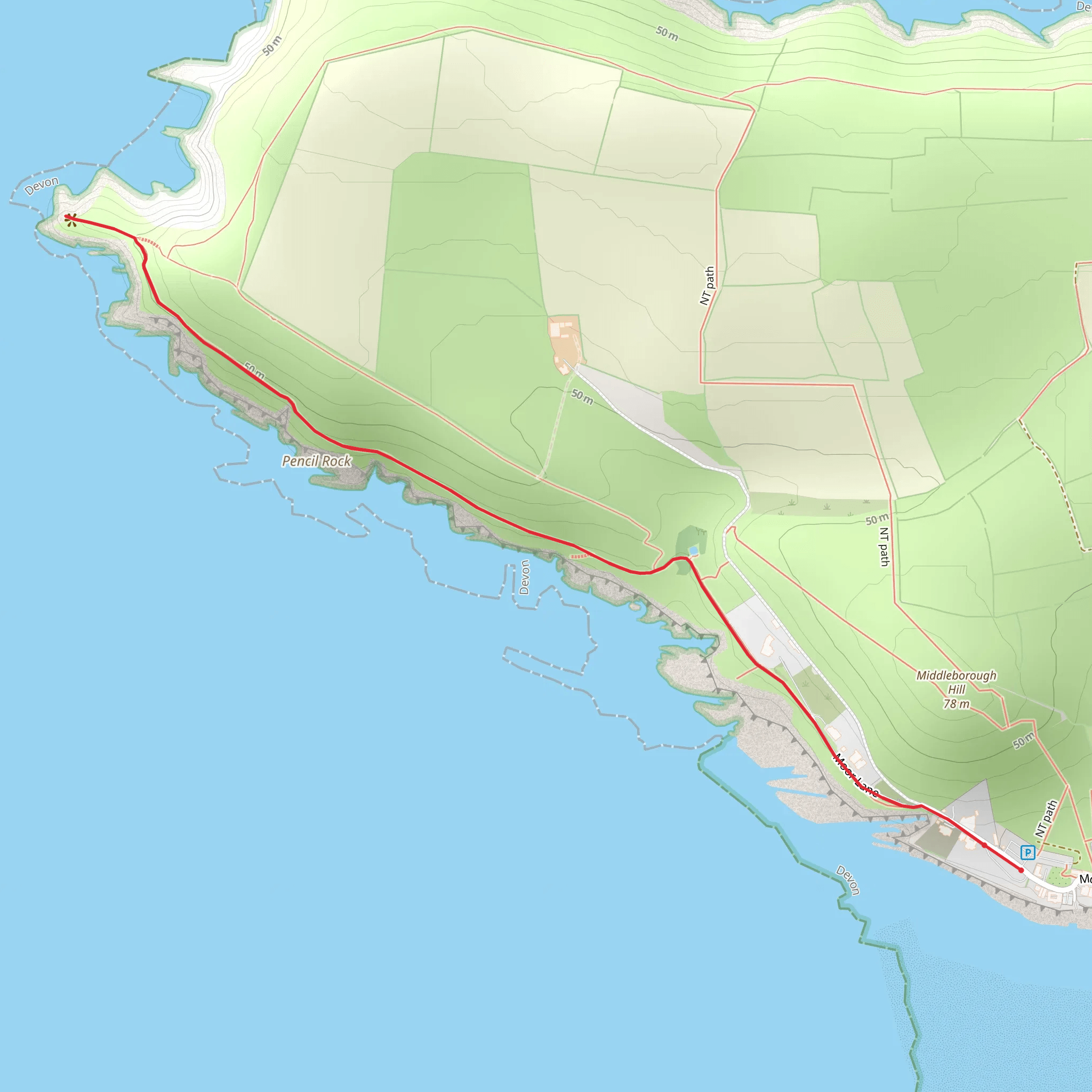 Baggy Point Easy Access Walk mobile static map