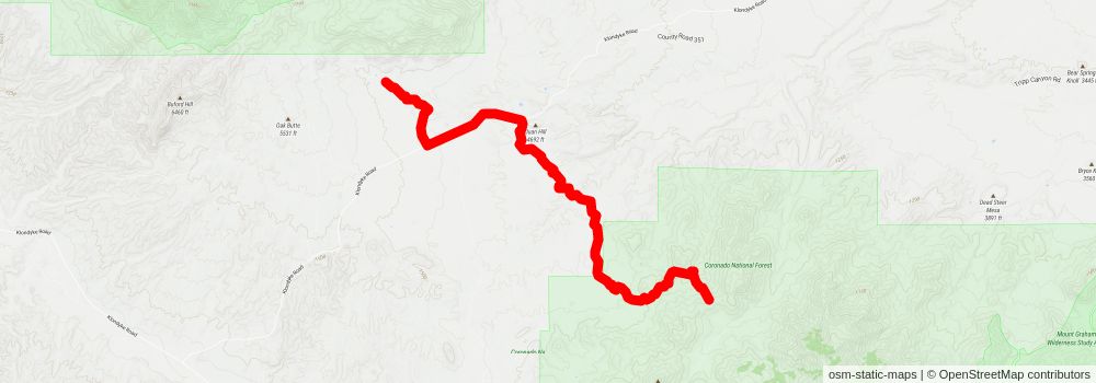 Southwestern Horseshoe Trail stage 107 Map