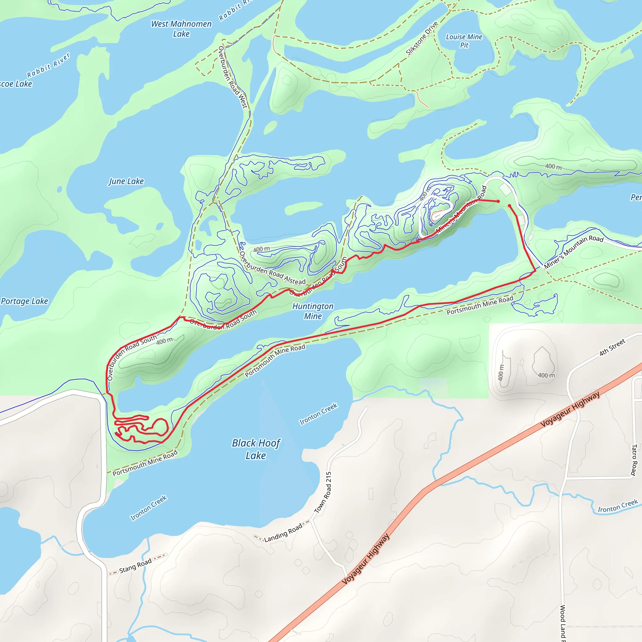 Galloping Goose and Cuyuna Lakes State Trail Loop mobile static map