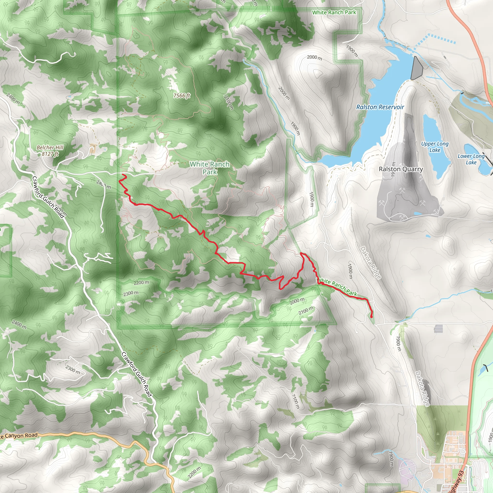Belcher Hill Trail mobile static map