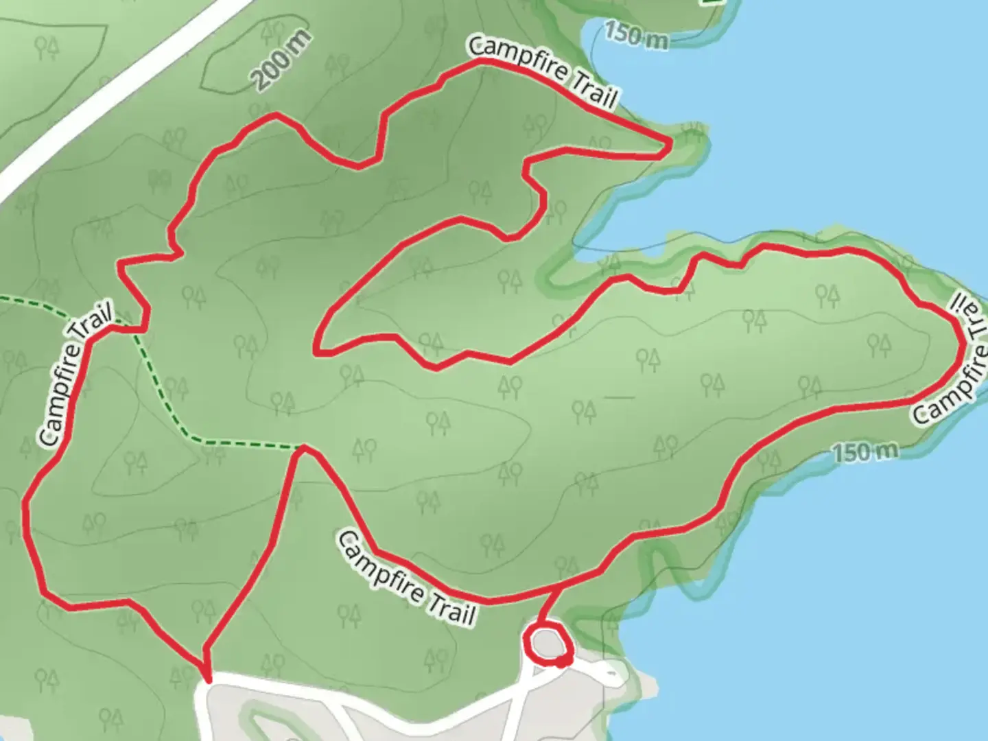 An image depicting the trail Campfire Loop Trail and its surrounding area.