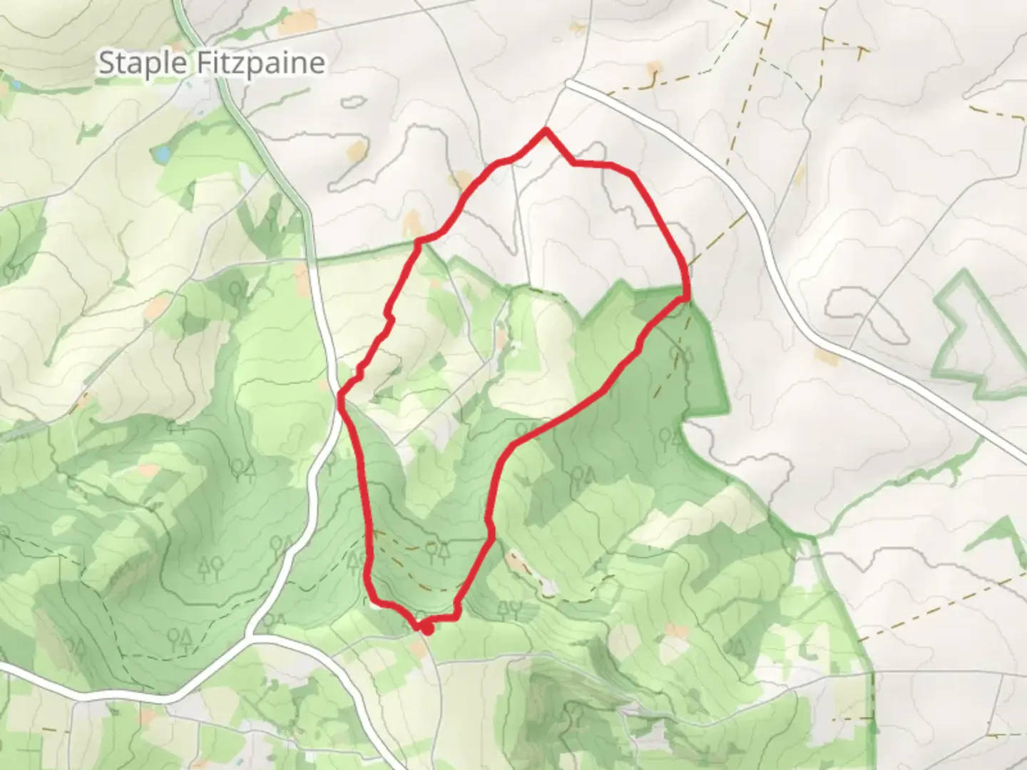 An image depicting the trail Curland Loop and its surrounding area.