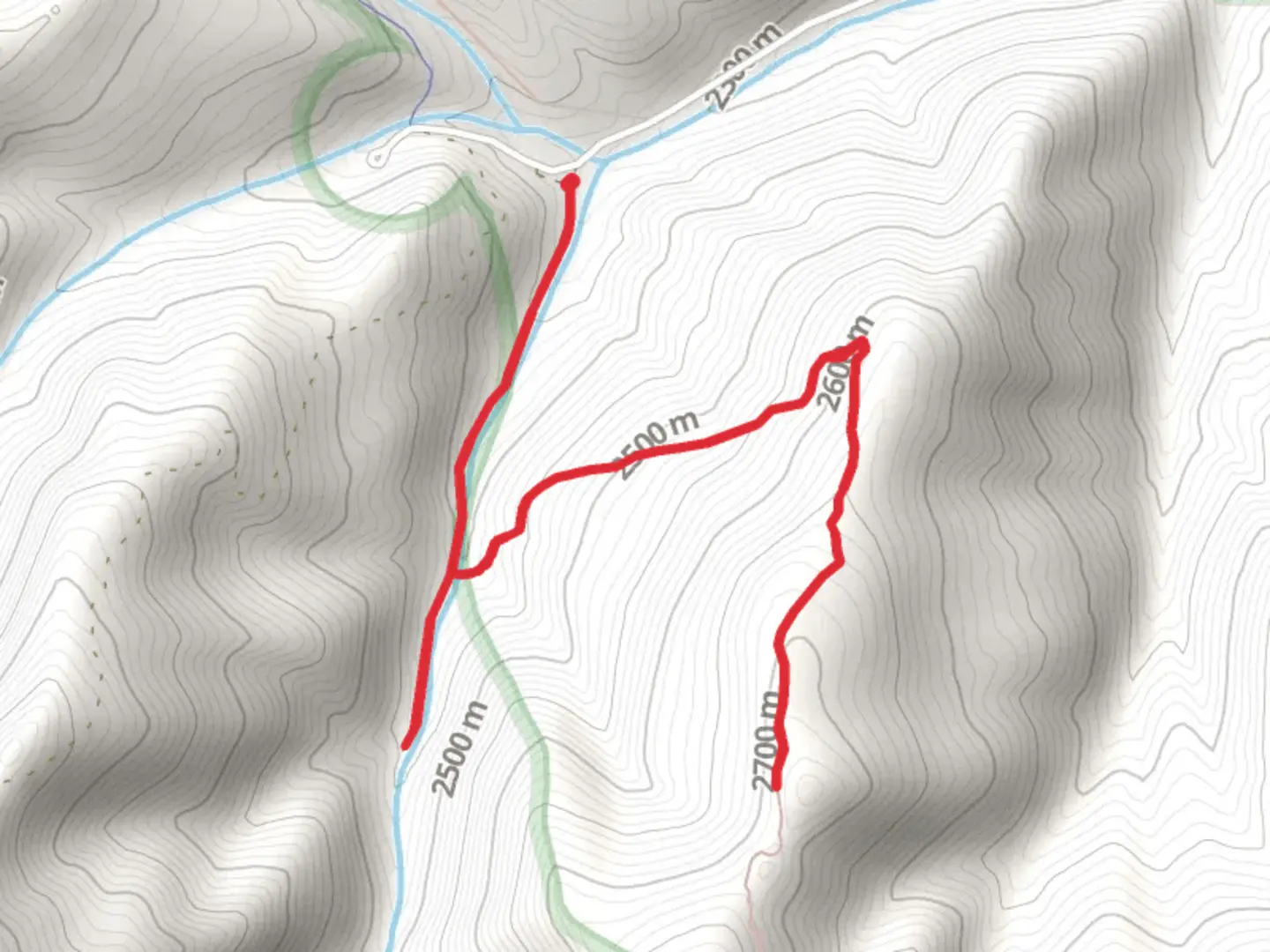 An image depicting the trail South Prong and Rainbow Trail and its surrounding area.