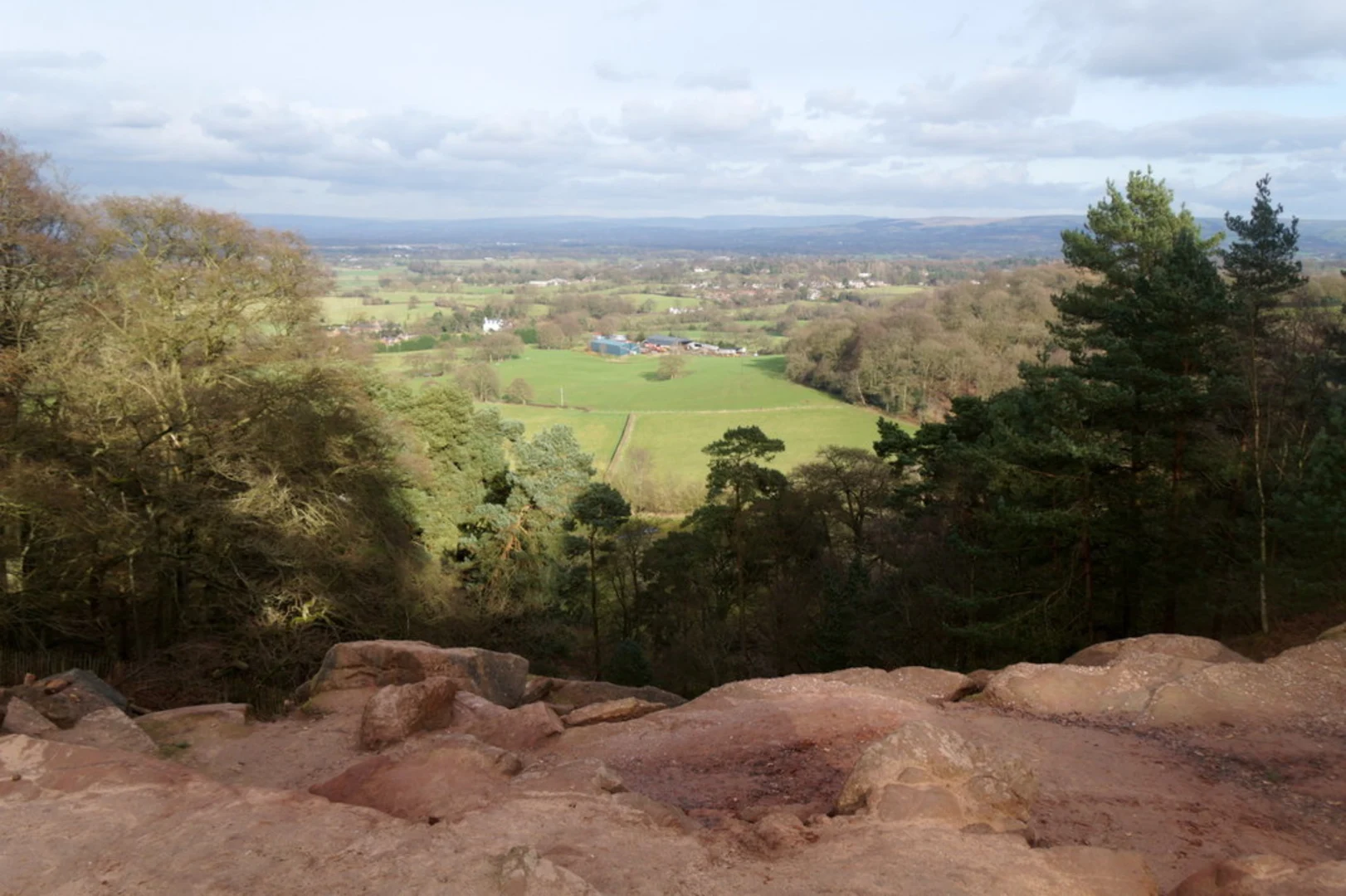 An image depicting the trail Wizard Walk Loop - Alderley Edge and Cheshire Countryside National Trust and its surrounding area.