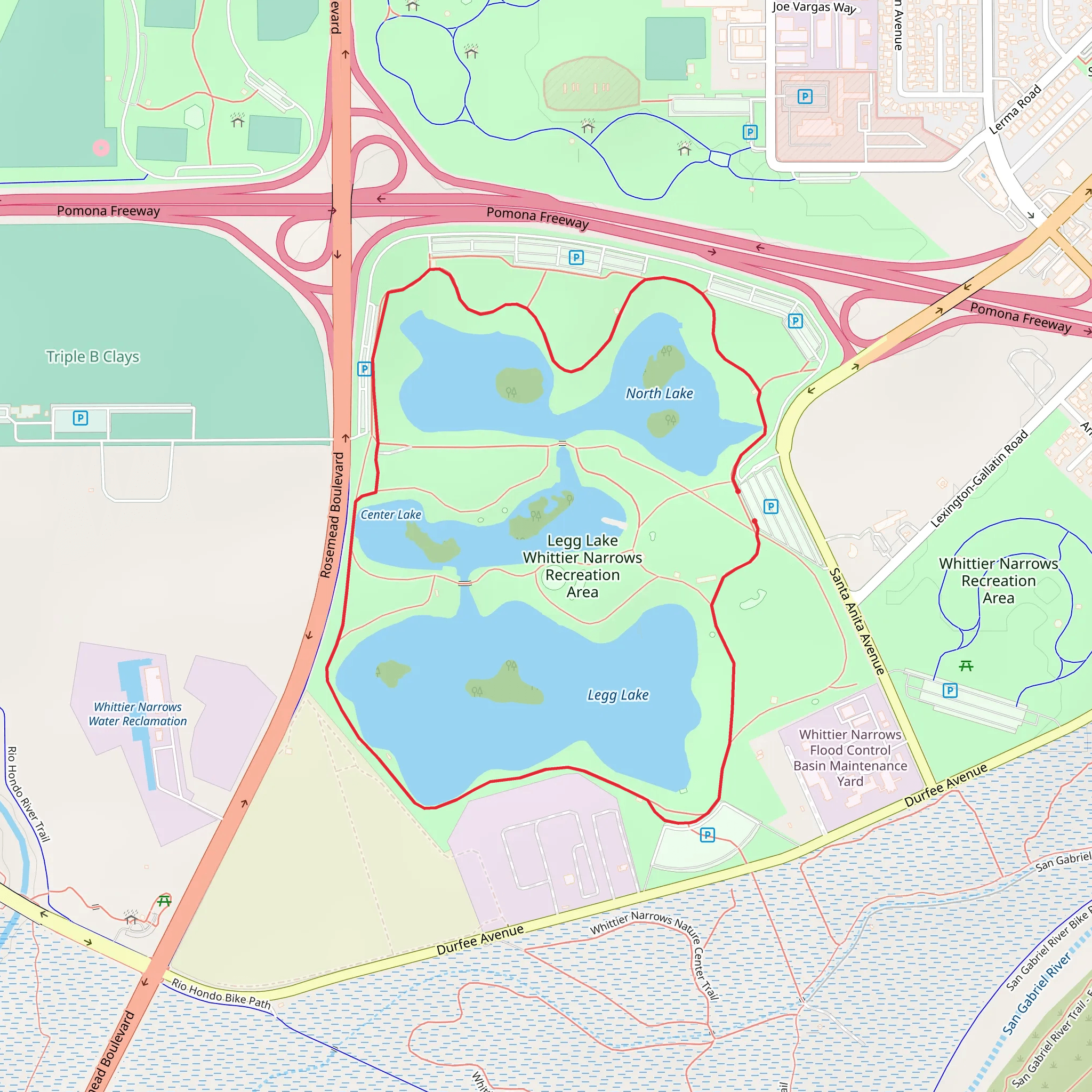 Legg Lake and North Lake Loop mobile static map