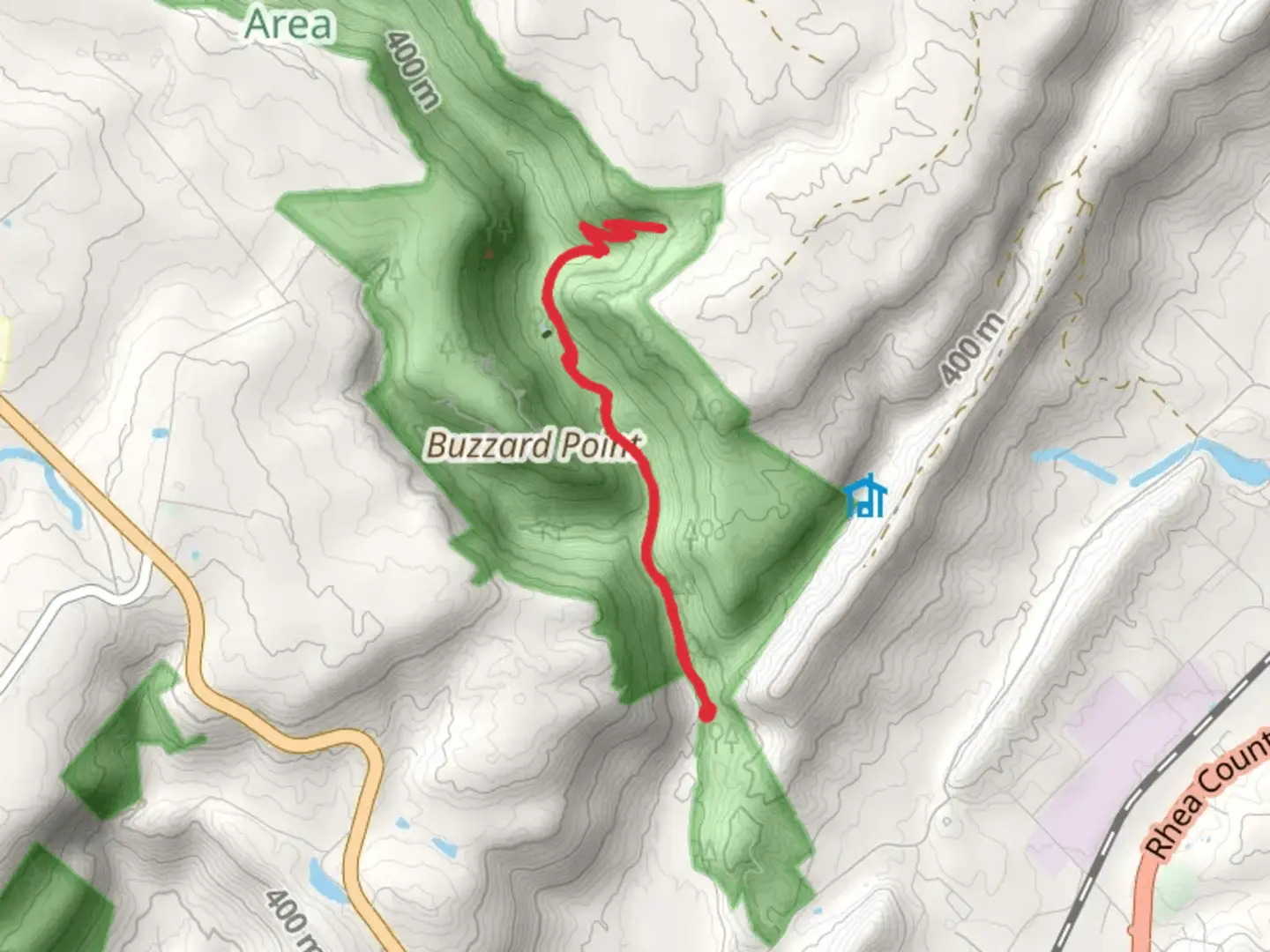 An image depicting the trail Laurel Creek and its surrounding area.