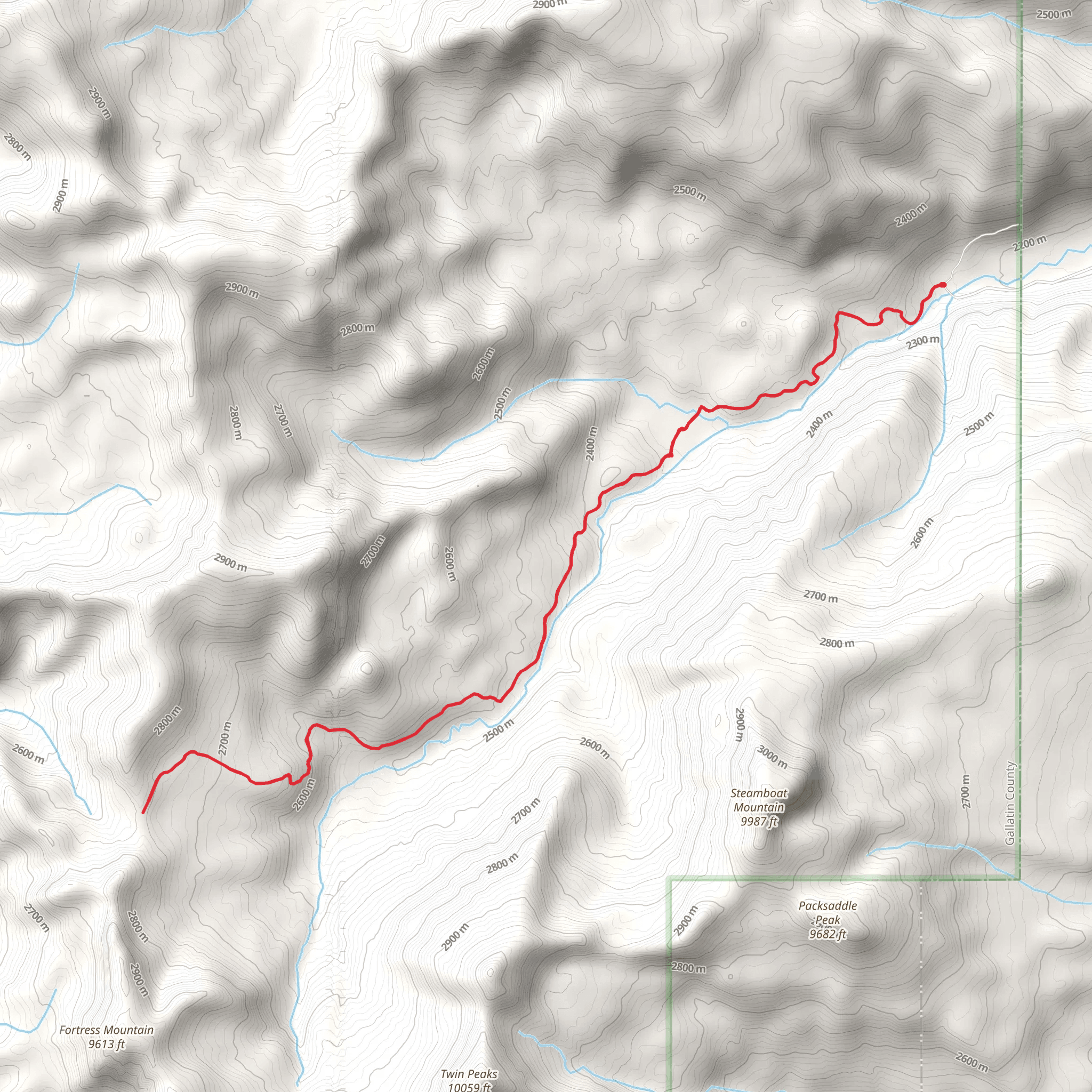 Rock Creek South Trail mobile static map