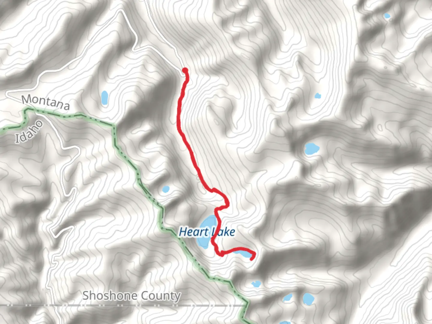 An image depicting the trail Heart and Pearl Lakes Trail and its surrounding area.