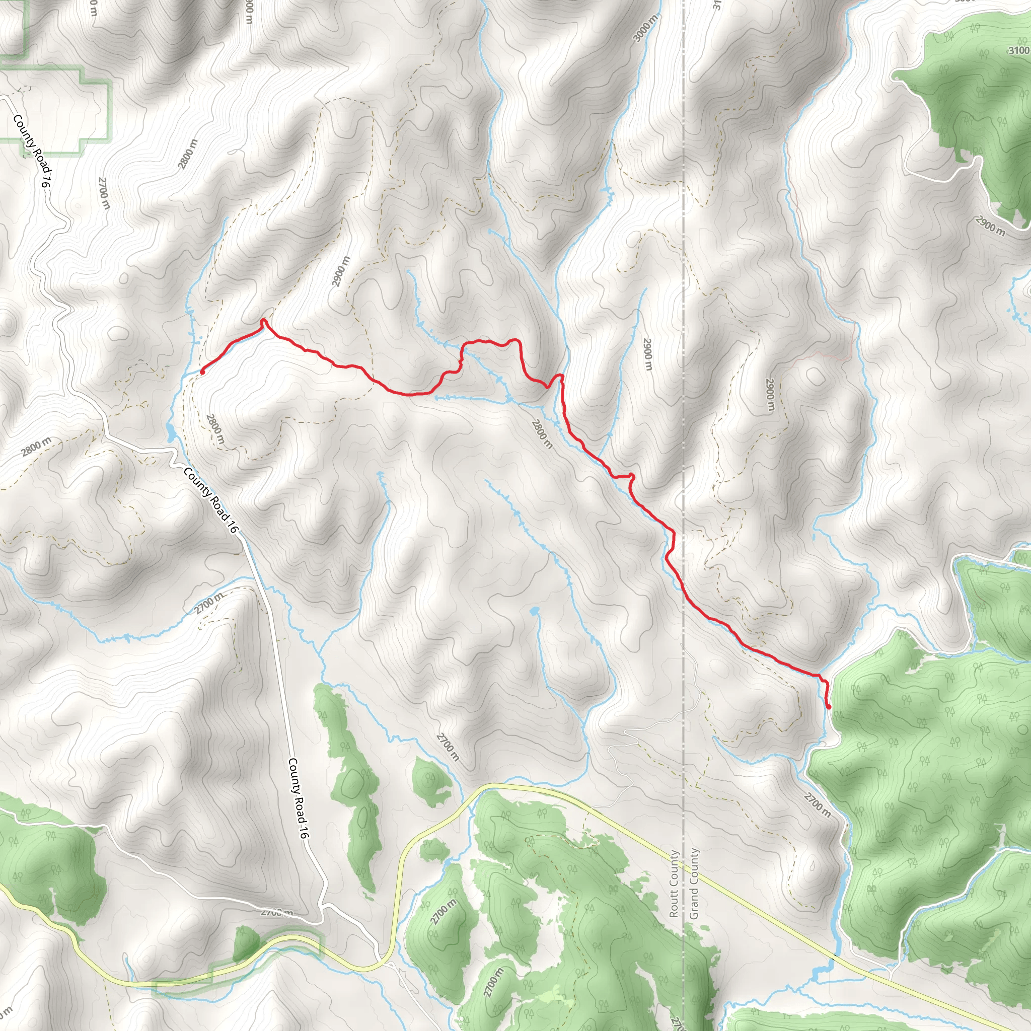 Tepee Creek Trail mobile static map