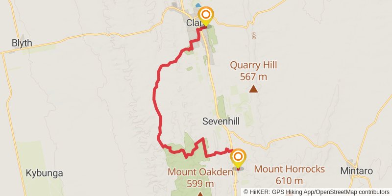 Lavender Federation Trail stage 16 Map