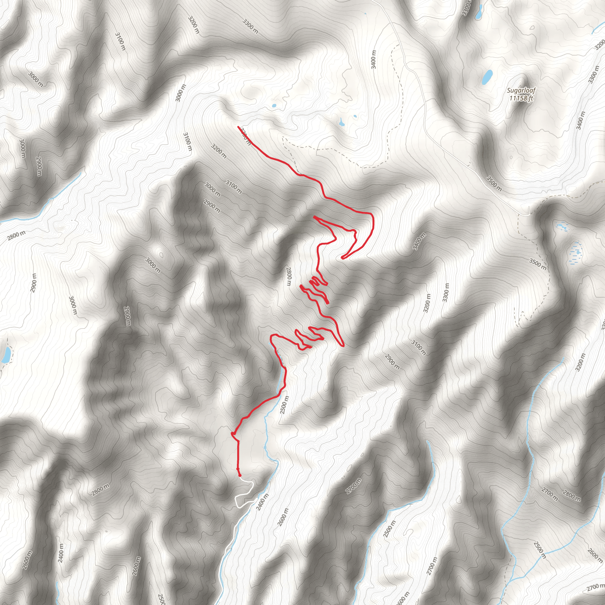 Taylor Creek Spur Trail mobile static map