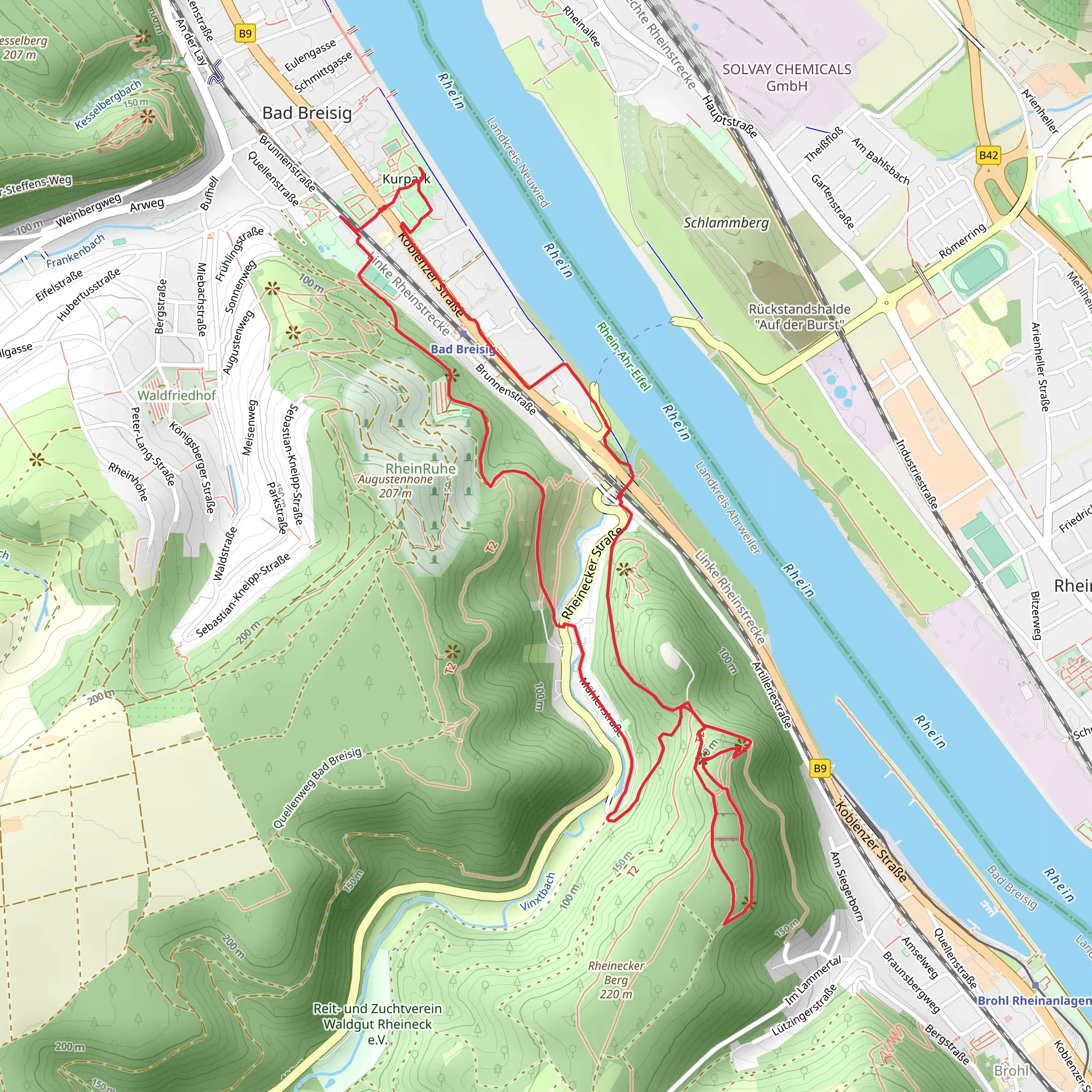 Reuterslei and Keltische Fliehburg via Linksrheinischer Jakobsweg mobile static map