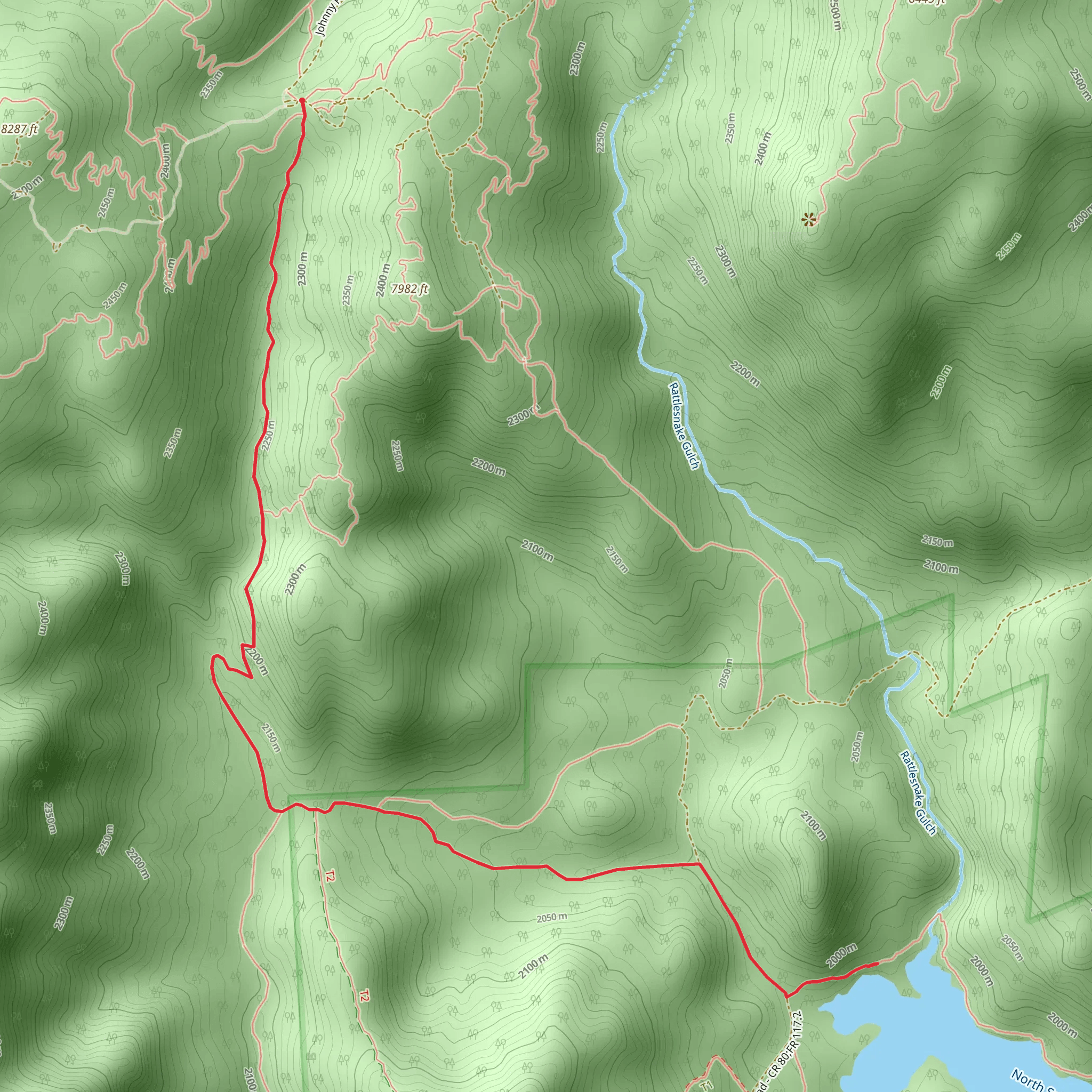 Ralph Price Reservoir mobile static map