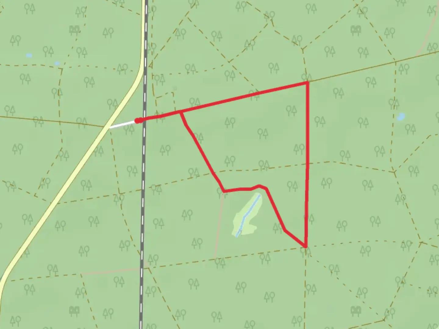 An image depicting the trail Scheidenschneise and Willershäger Hufeweg Loop and its surrounding area.