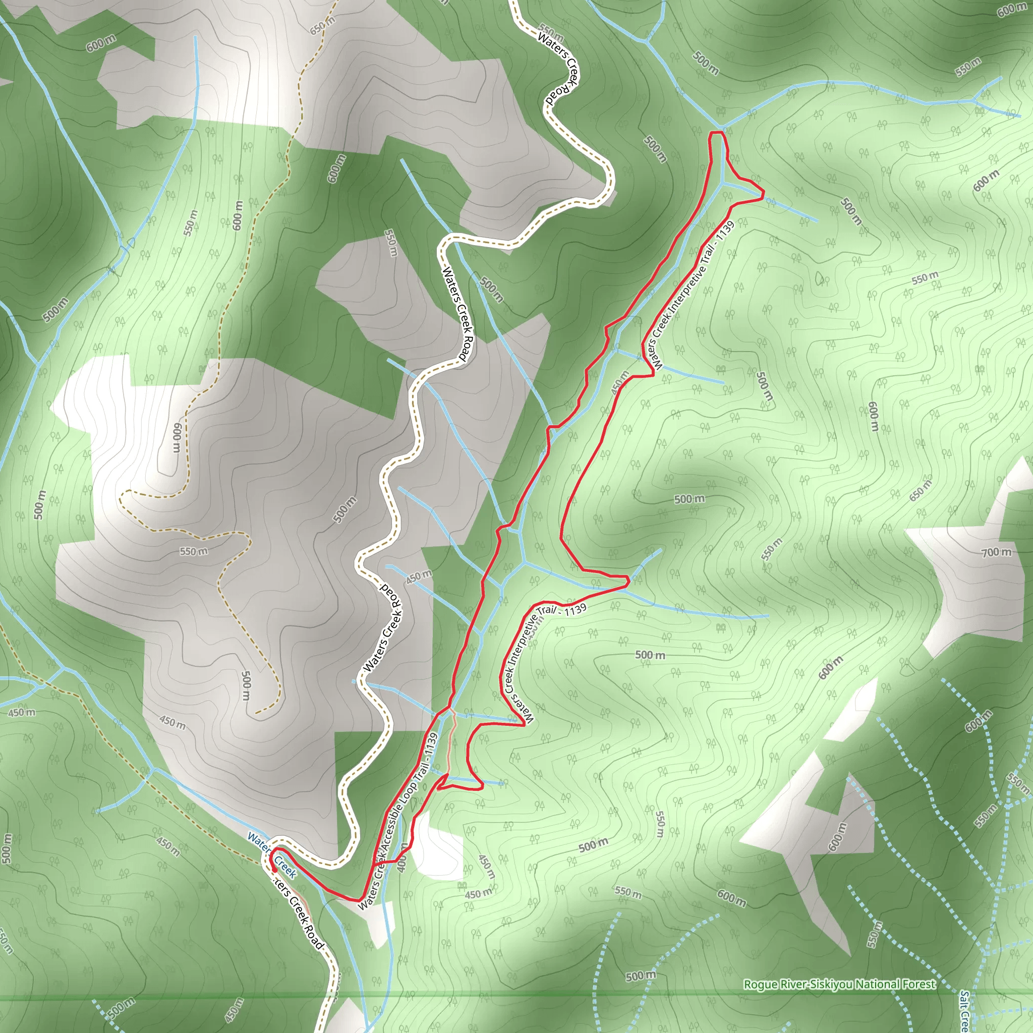 Waters Creek Accessible Trail and Waters Creek Interpretive Trail Loop mobile static map