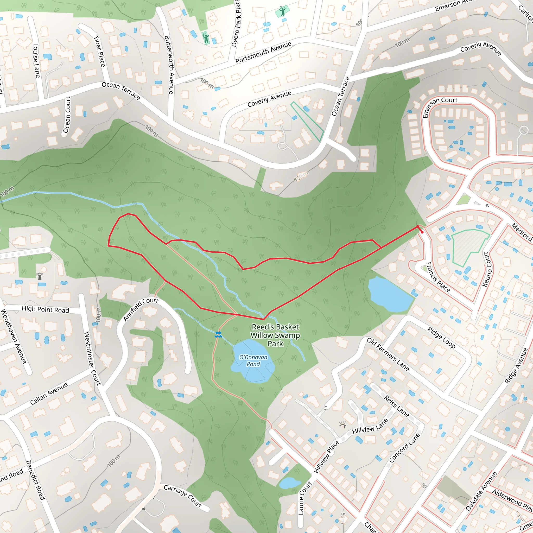 Reed's Basket Willow Swamp Park Loop mobile static map