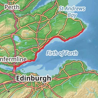 Fife Coastal Path 5-Day Challenging Tour (Hillwalk Tours) mobile static map