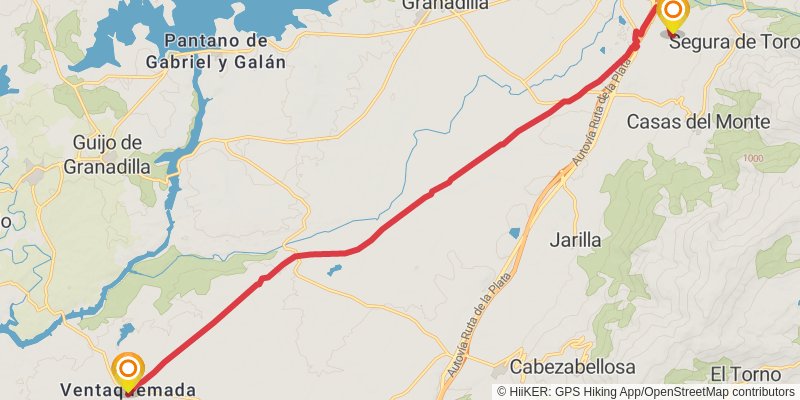 Via de la Plata stage 20 Map