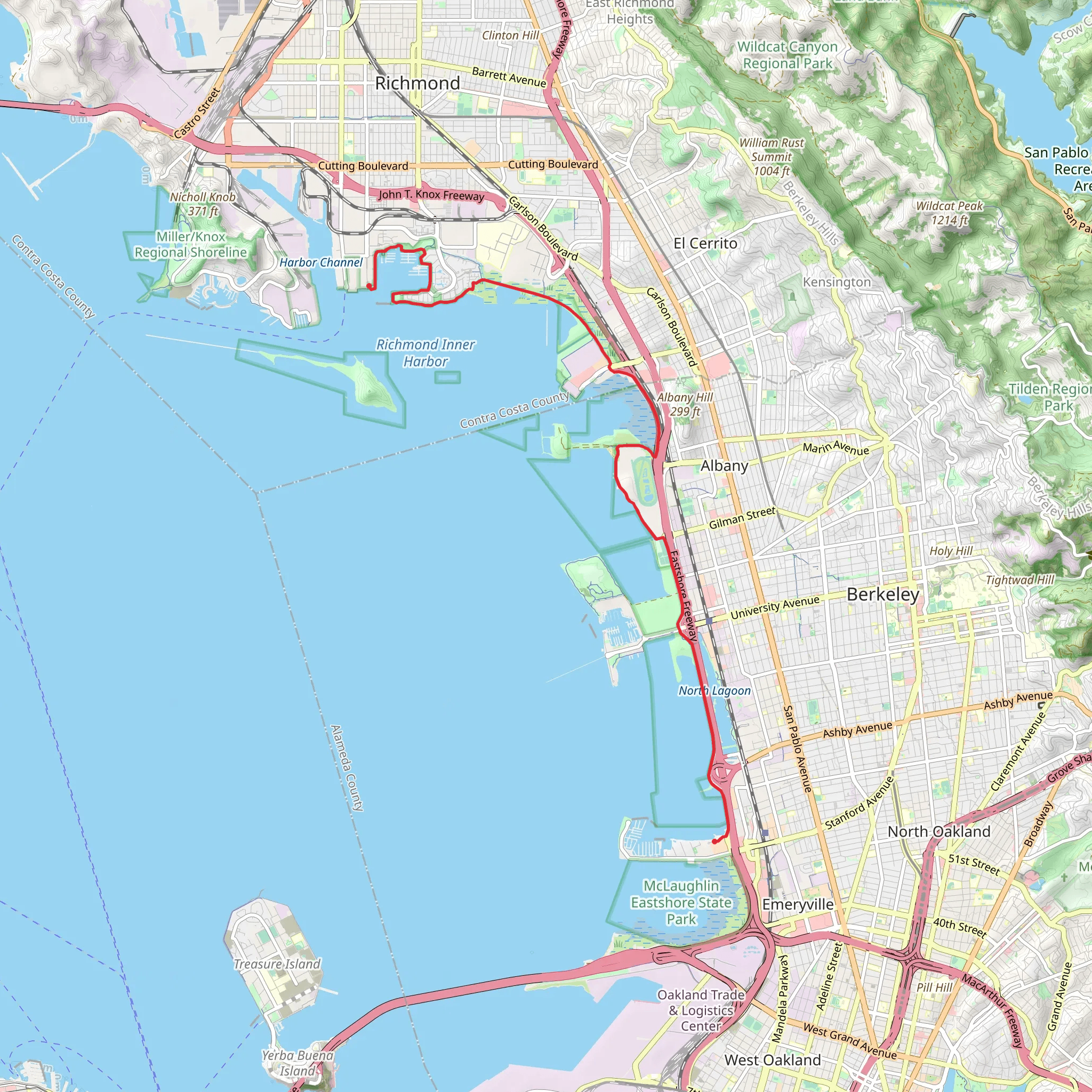 Bay Trail - Emeryville mobile static map