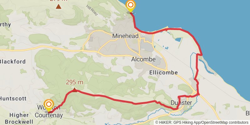 Minehead to Chepstow Walk stage 11 Map
