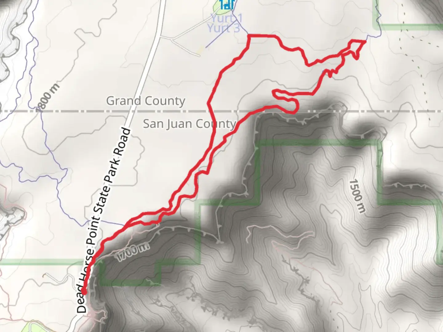 An image depicting the trail Intrepid and Great Pyramid Loop and its surrounding area.