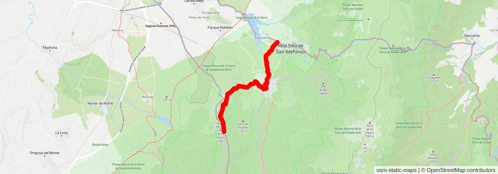 Puerto Navacerrada La Granj stage 2 Map
