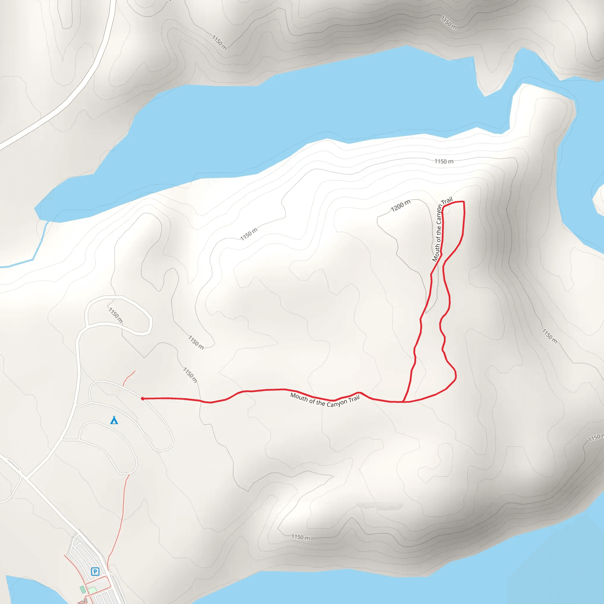 Mouth of the Canyon Loop Trail mobile static map