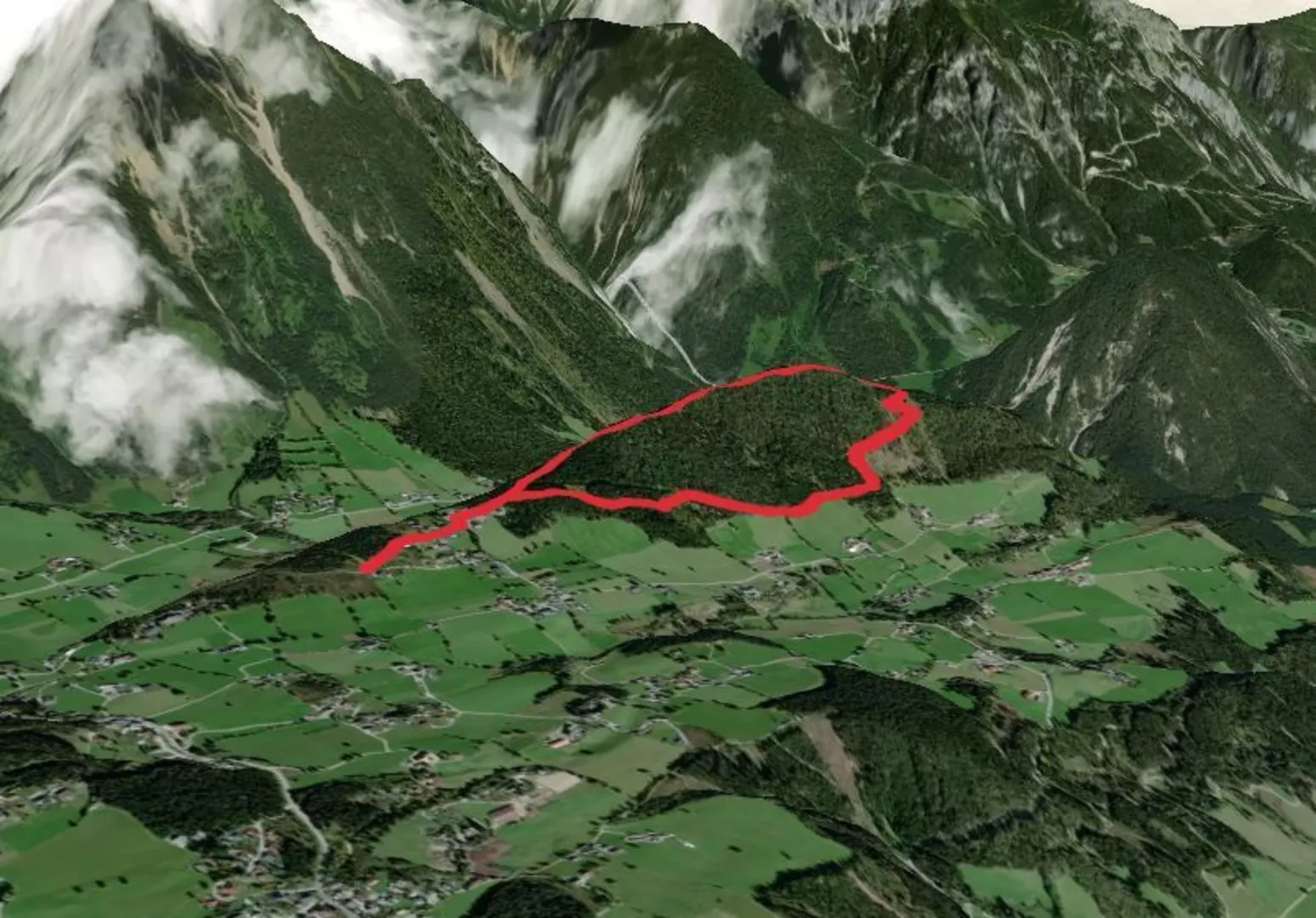 An image depicting the trail Sattelberg Mountain Loop Trail and its surrounding area.